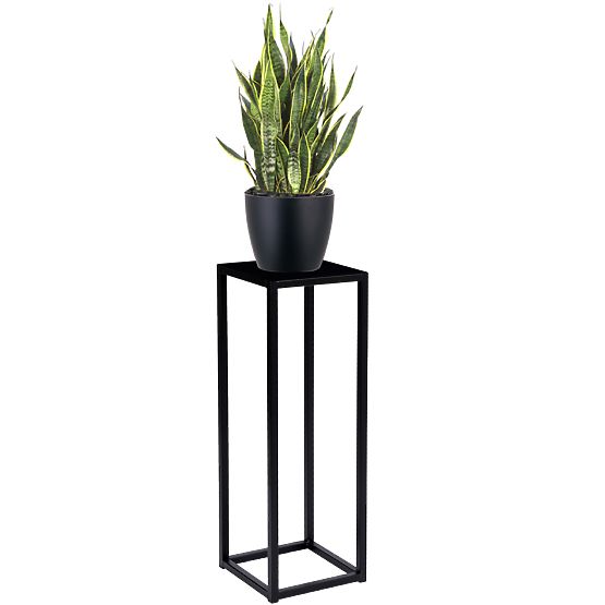 Stojan na kvety Piatto loft 60 cm čierny