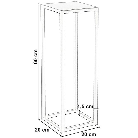 Stojan na kvety Piatto loft 60 cm čierny