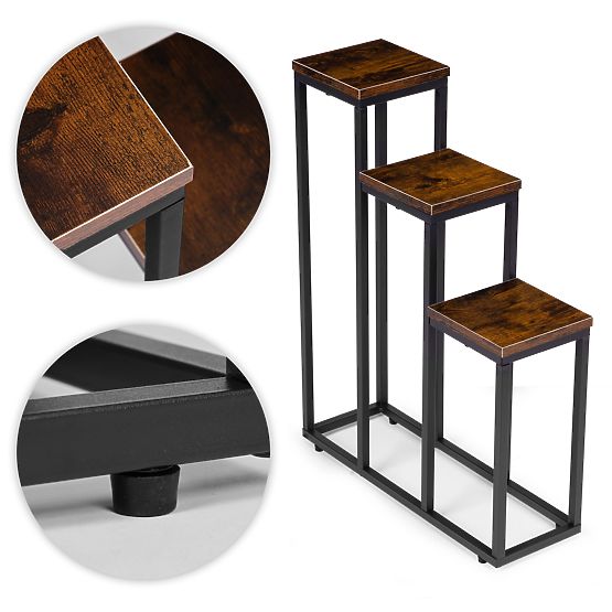 Stojan na kvety s 3 policami loft ModernHome