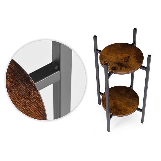 Stojan na kvety stojaci stojan na kvety dekorácia 2 úrovne loft ModernHome