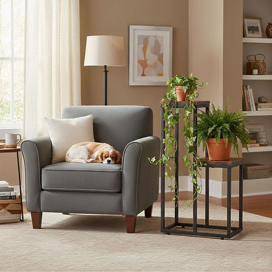 Stojan na kvety stojací stojan na kvety ozdoby 2 police loft ModernHome