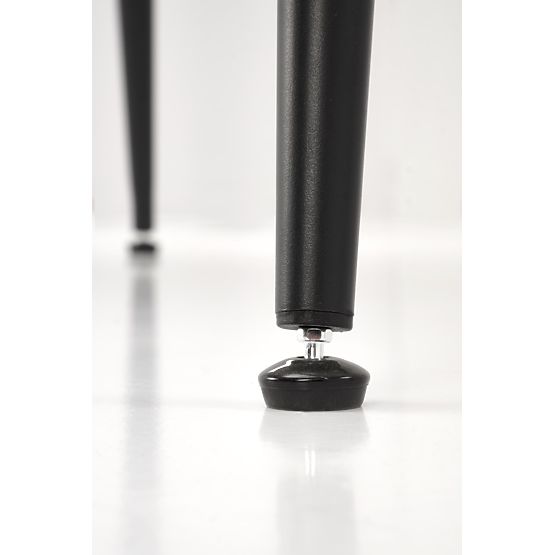 Stôl EMILIO 120 doska - biely mramor, nohy - čierne (2p=1ks)