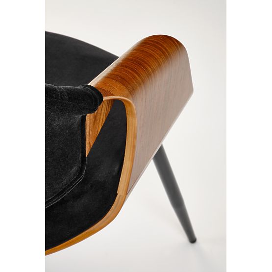 Stolička K586, orechová / čierna (1p=1ks)