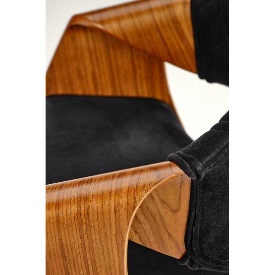 Stolička K586, orechová / čierna (1p=1ks)