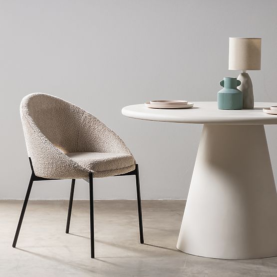 Stolička s otvorom v operadle Luigi béžová/čierne nohy