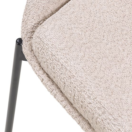 Stolička s otvorom v operadle Luigi béžová/čierne nohy