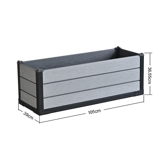 Štýlový záhradný kvetináč Obal na kvety Obdĺžnikový kvetináč 105x39x36,55 cm
