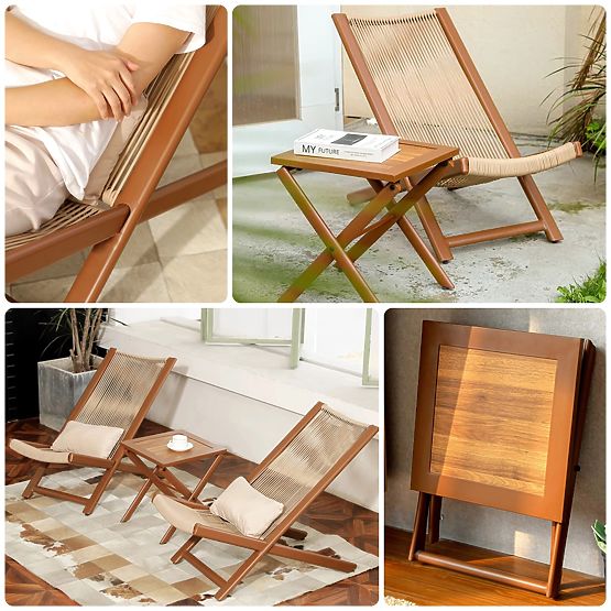 Súprava terasového nábytku CHILL TOFFI lehátka a stolík