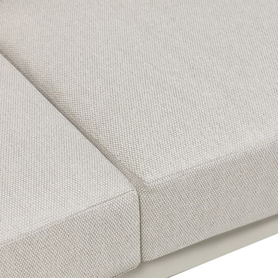 Súprava záhradného nábytku Japori, hliníková, svetlo béžová, zaoblená