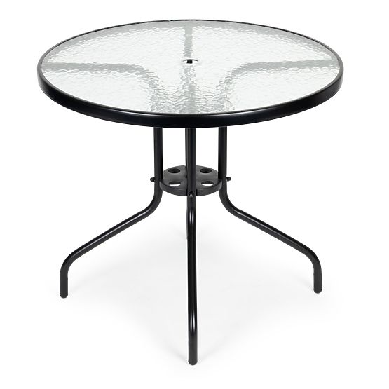 Súprava záhradného nábytku stôl 4 stoličky slnečník