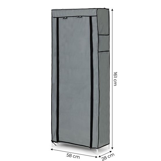 Textilná skriňa s policami na oblečenie a topánky