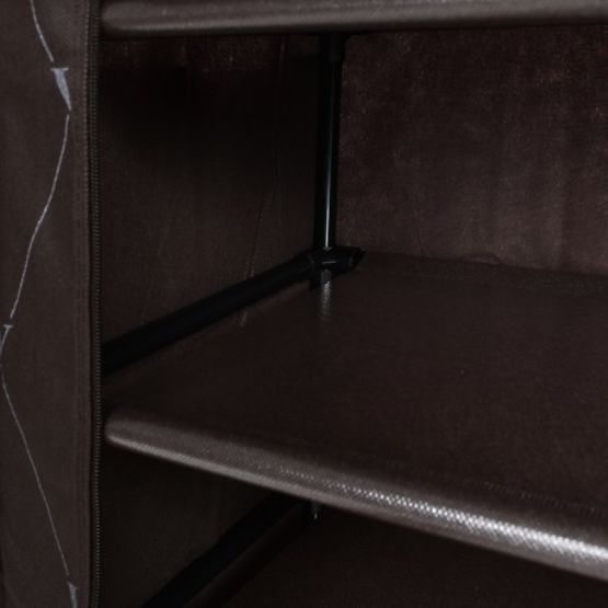 Textilná skrinka na obuv Vitto - hnedá