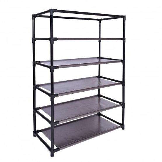 Textilná skrinka na obuv Vitto - hnedá