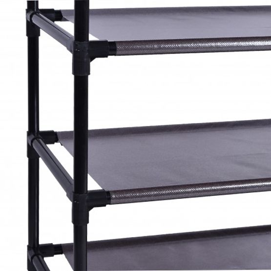 Textilná skrinka na obuv Vitto - hnedá