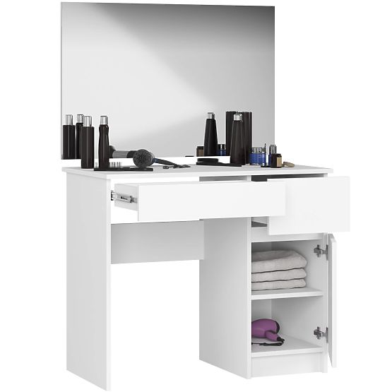 TOALETKA SO ZRKADLOM CLP P-2/SL 900x600 PRAVÁ PK BIELA