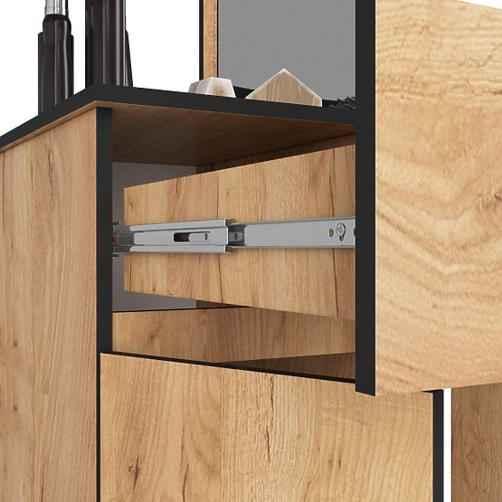 TOALETKA SO ZRKADLOM CLP P-2/SL ĽAVÁ PK DUB CRAFT