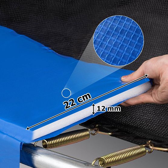 Trampolína s sieťou a rebríkom HENZEN 244 cm modrá FT 8