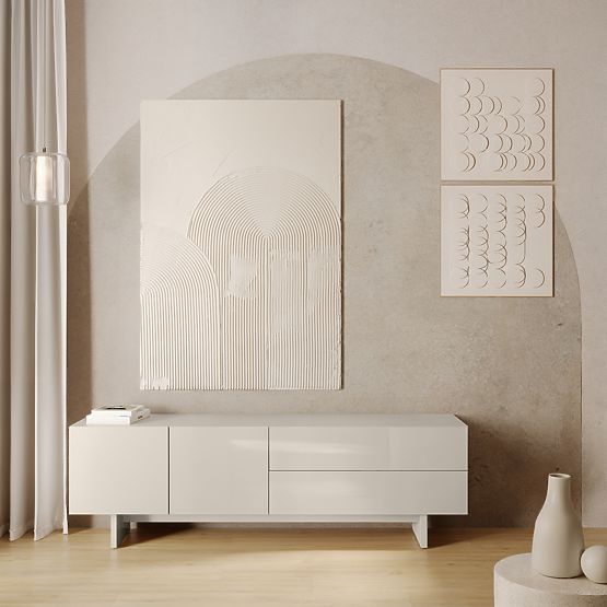 TV skrinka Glim, kašmírová, lesklá