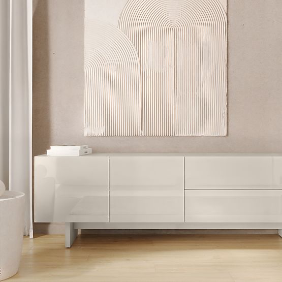 TV skrinka Glim, kašmírová, lesklá