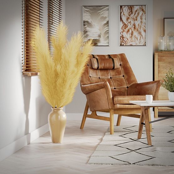 Umelá kvetina PAMPLY farba horčicová ameliahome