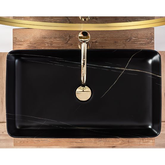 Umyvadlo na dosku Denis Black Stone Matt