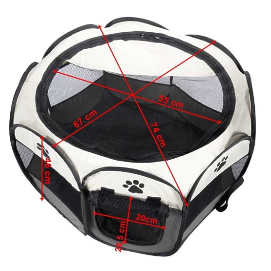 Univerzálna skladacia ohrádka pre psa a mačku - sivá