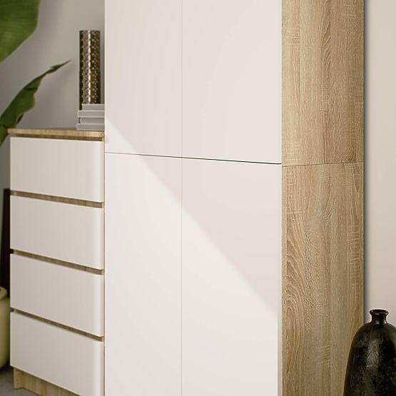 UZAVRETÝ REGÁL R80 2D 8P CLP DUB SONOMA / BIELA