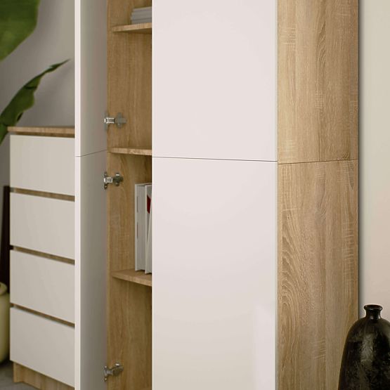 UZAVRETÝ REGÁL R80 2D 8P CLP DUB SONOMA / BIELA