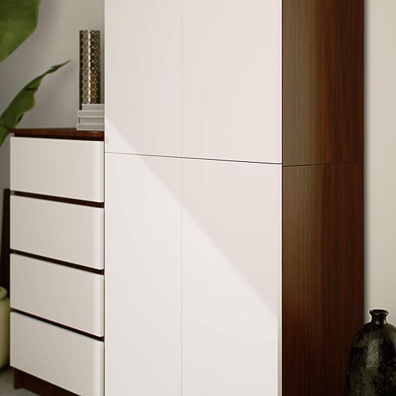 UZAVRETÝ REGÁL R80 2D 8P CLP WENGE / BIELA