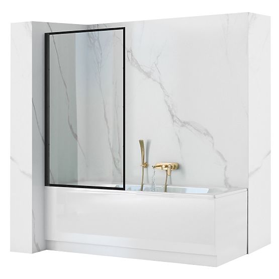 Vaňová zástena Rea Lagos Fix Stála 70 Čierna Black