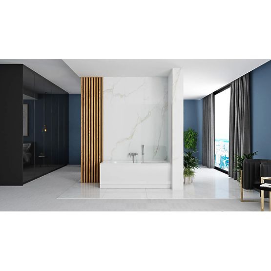 Vaňová zástenka Rea Lagos Fix Pevná 70 Chróm