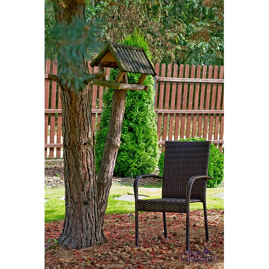 Veľká jedálenská súprava z technoratanu (stôl 200x100cm + 8 stoličiek) SOTTILE čierna