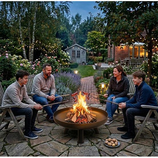 Veľké pevné liatinové záhradné ohnisko 60 cm ideálne na táborák