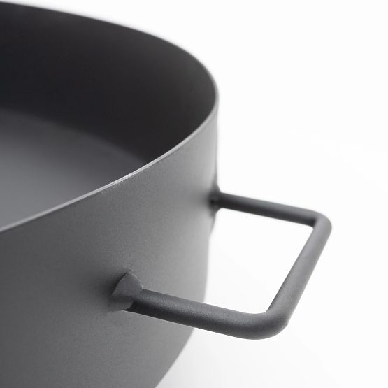 Veľké pevné záhradné liatinové ohnisko 60 cm s držadlami ideálne pre táborák