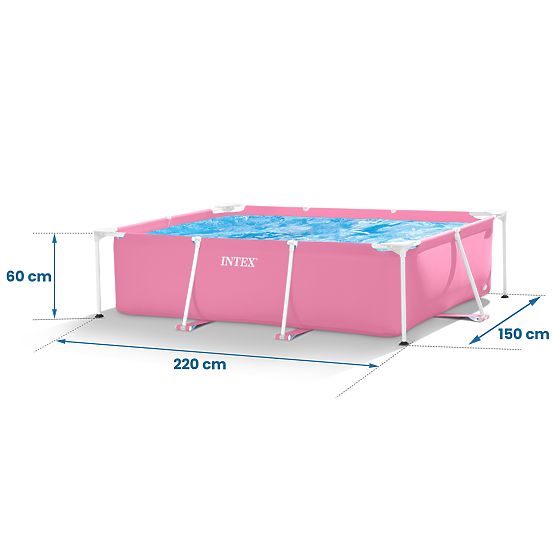 Veľký obdĺžnikový záhradný bazén s rámom 220 x 150 cm INTEX 28266