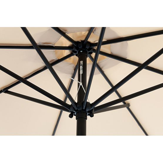 Veľký záhradný slnečník 3m šikmý s kľukou béžový