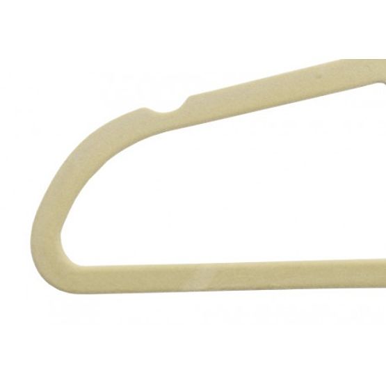 Velúrový vešiak Maxi sada 10 ks - béžový