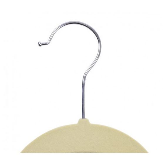 Velúrový vešiak Maxi sada 10 ks - béžový