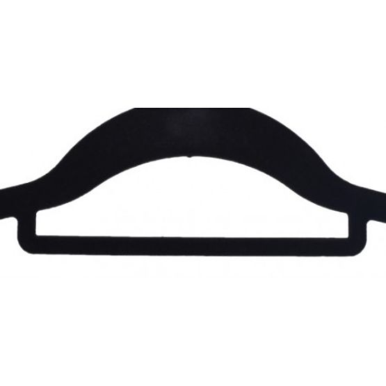 Velúrový vešiak Maxi sada 10 ks - čierny