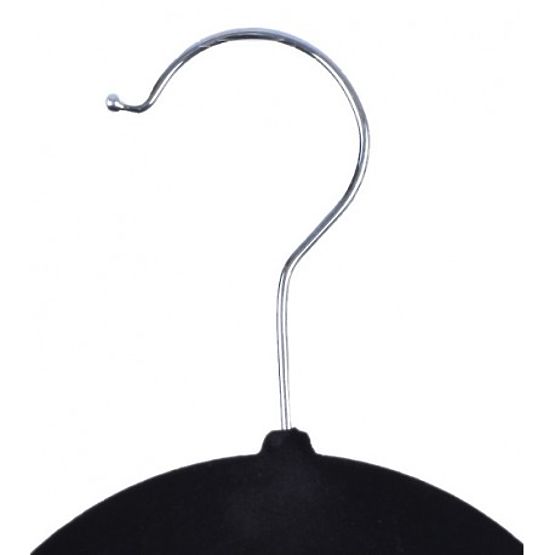 Velúrový vešiak Maxi sada 10 ks - čierny