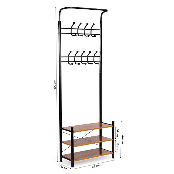 Vešiak s policami na topánky ModernHome