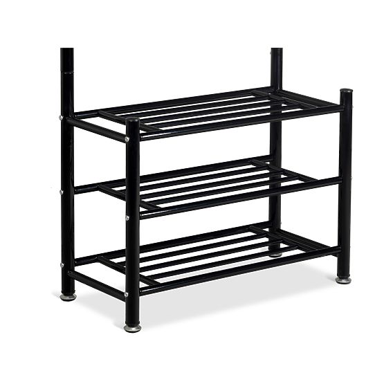 Vešiak s poličkou na topánky - Black