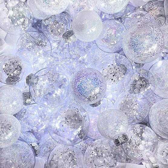 Vianočné ozdoby biele 30ks sysd1688-057