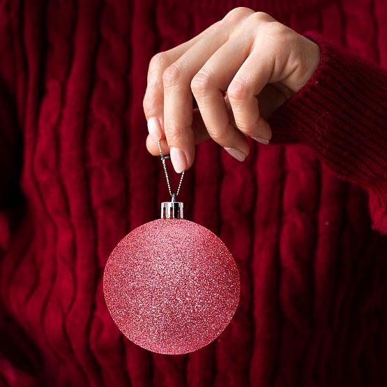 VIANOČNÉ OZDOBY ROSE RED 36KS 311433