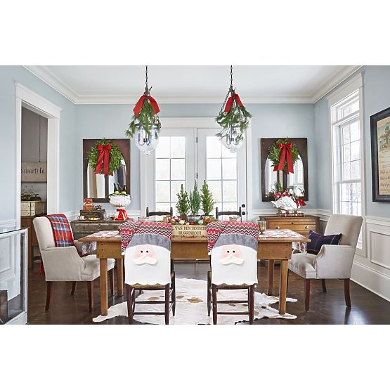 Vianočný poťah na stoličku YX22020 6 ks