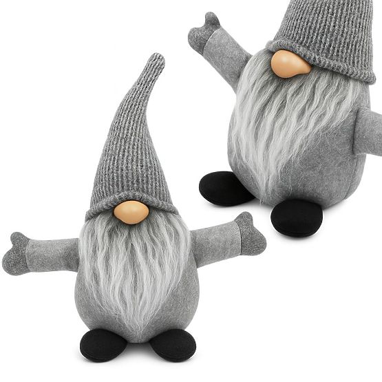 Vianočný škriatok 35 cm YX045 ŠEDÝ