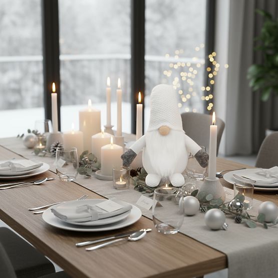 Vianočný škriatok 35cm YX045 White