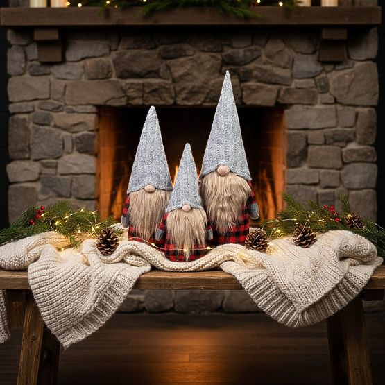 Vianočný škriatok Sada YX055 30+40+50cm