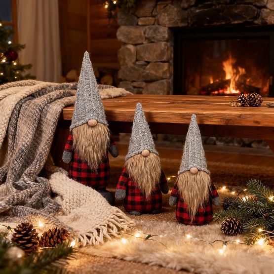 Vianočný škriatok Sada YX055 30+40+50cm