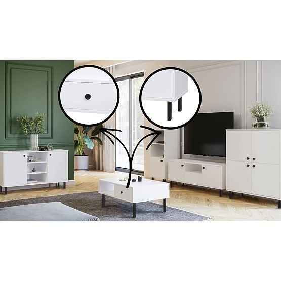 Vitrína do obývacej izby Venus biela loft